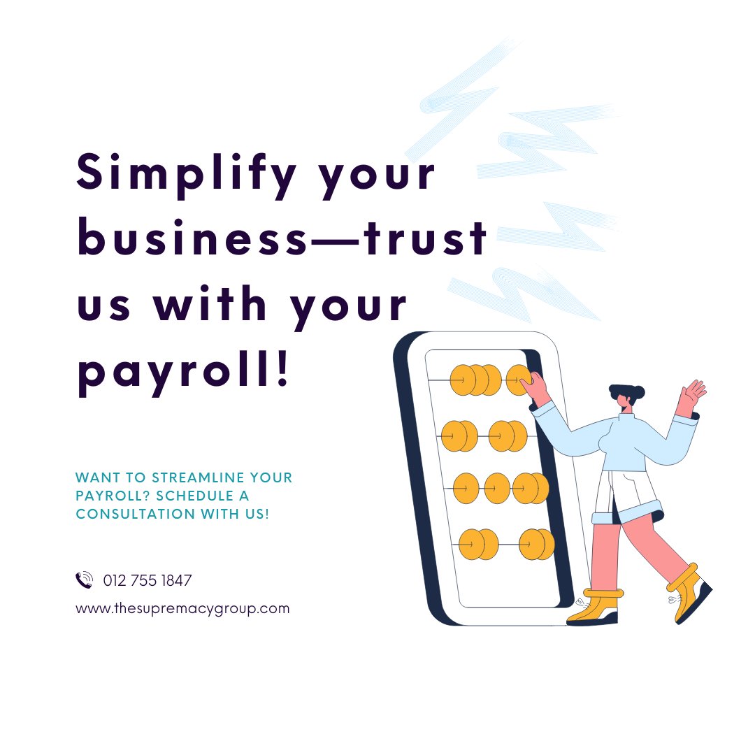 GroupSupremacy's tweet photo. Streamline your payroll process with us! At The Supremacy Group, we take the stress out of payroll so you can focus on what matters most—growing your business. Schedule your consultation today. #PayrollServices #BusinessEfficiency #SupremacyGroup https://t.co/Yk4PcgGwVq