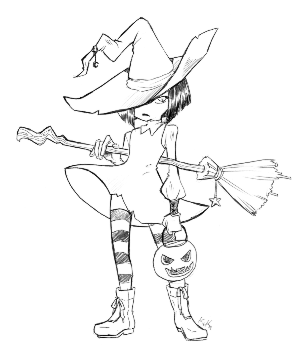 Mittagspausen-Doodles sind auch in Halloween-Stimmung jetzt 🎃🐈‍⬛