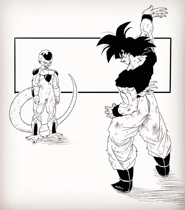 孫悟空vsフリーザ
#ドラゴンボール #イラスト 