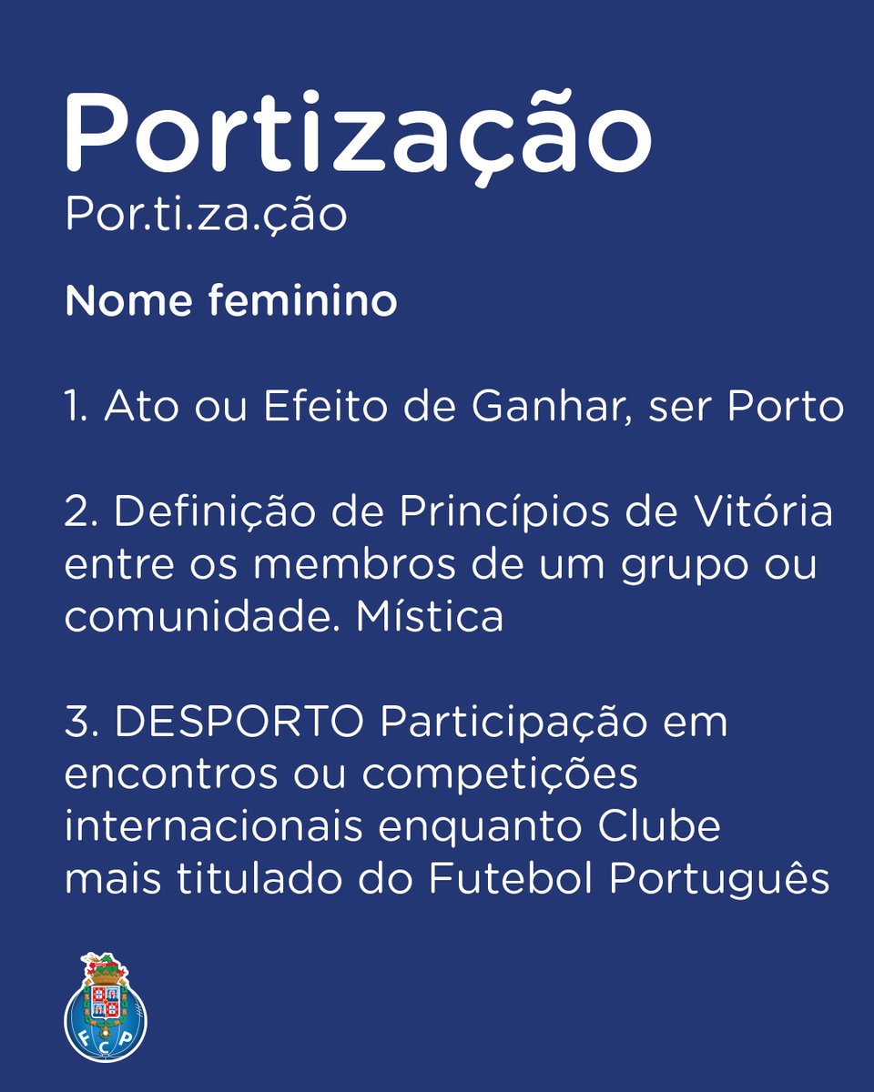 FCPorto's tweet image. Portização não é para todos. 
É só para quem tem a chama do Dragão 🐉

🏆 2 Ligas dos Campeões
🏆 2 Ligas Europa
🏆 2 Taças Intercontinentais
🏆 1 Supertaça Europeia
🏆 30 Campeonatos
🏆 20 Taças de Portugal
🏆 24 Supertaças
🏆 1 Taça da Liga
🏆 4 Campeonatos de Portugal…