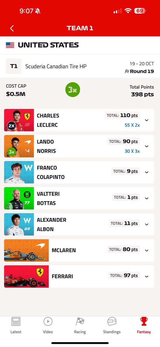 kushk's tweet photo. @F1FantasyTips Happy with this one https://t.co/sEGYFN6LRD
