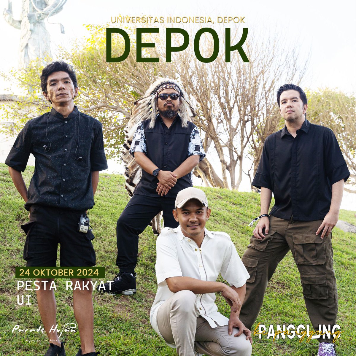 _paradehujan_'s tweet photo. DEPOK

🗓️ 24 Oktober 2024
📍Rotunda UI Depok

Setelah sekian lama akhirnya kami kembali ke UI Depok, rumah tempat band ini lahir dan bertumbuh. Untuk semua kawan-kawan di Depok, mari ikut bernostalgia dan bernyanyi bersama kami di sana.

Sampai bertemu Depok! 👋🏼 https://t.co/yphMAdBuRL