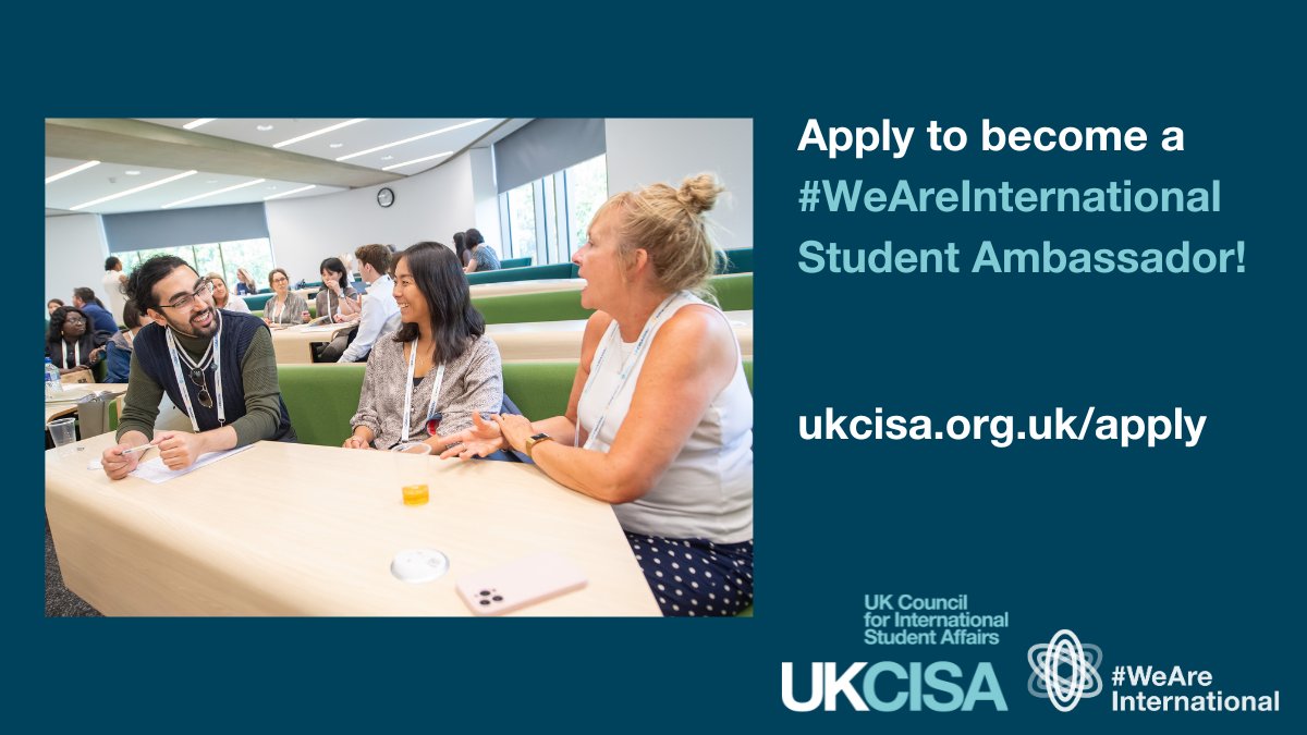 🚨 There is just one week left to apply to join our 2025-26 #WeAreInternational Student Ambassador programme!

From helping shape a quality international student experience, to influencing policy and developing an inclusive global student community, our programme provides