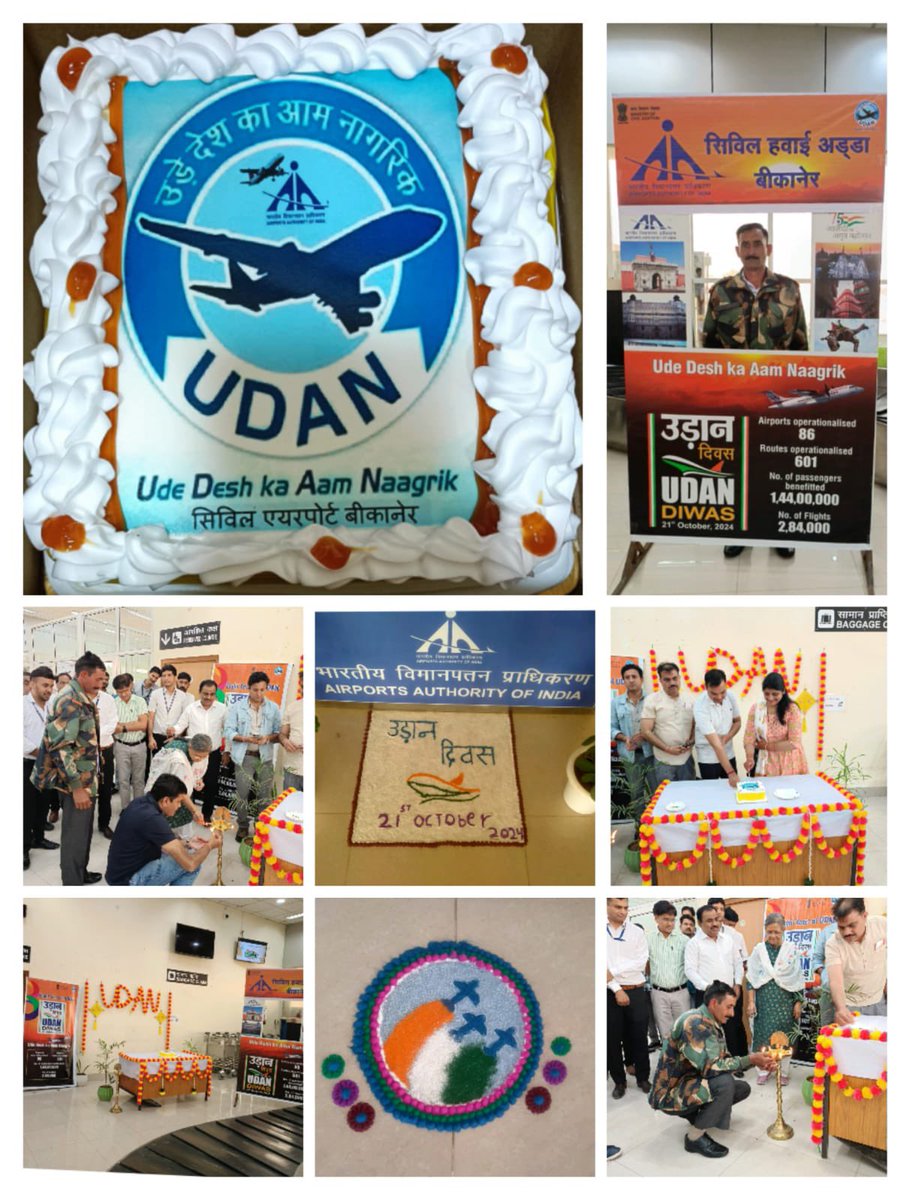 BikanerAirport's tweet photo. Celebrating 8 years of #UDAN – a game-changer in Indian aviation! Connecting the unconnected and making air travel accessible for all. ✈️ #UDANDiwas #UdeDeshKaAamNaagrik #CivilAviation #RegionalConnectivity #UDAN8Years
@aaiRedNR @AAI_Official https://t.co/kvQxZ2fWVw