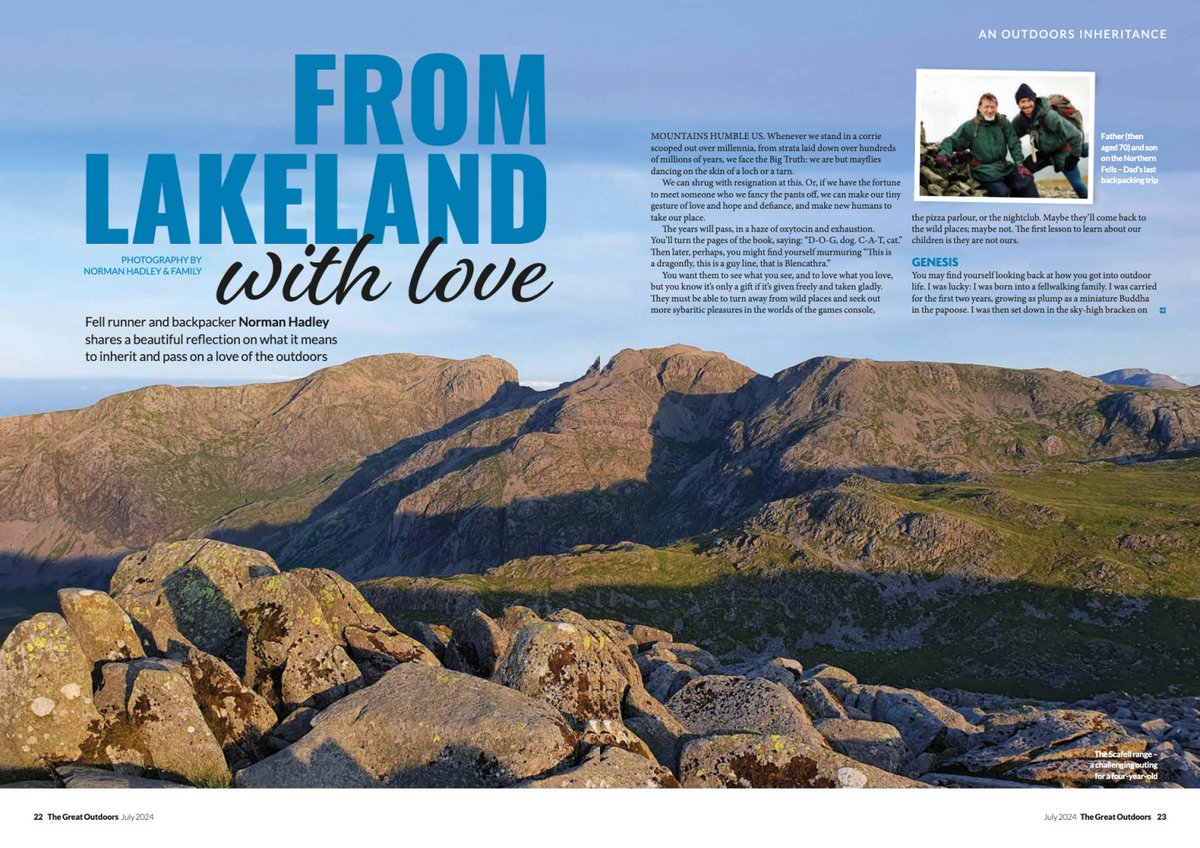 🏆Congrats Norman Hadley, a regular contributor to #TheGreatOutdoors who recently won 'Best Outdoor Feature' in the <a href="/owpg/">Outdoor Writers and Photographers Guild</a> Awards.
🎒@normanhadleyta1's moving reflection on inheriting a passion for the outdoors was published in our July issue.
Read it now:
thegreatoutdoorsmag.com/latest-issue/s…