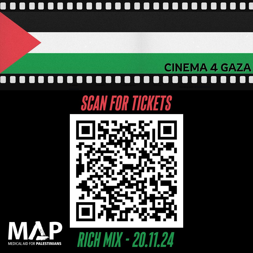 🎬 Cinema for Gaza presents: A Night with Mahdi Fleifel 🎬

C4G x MAP is back! Join us on 20 Nov @ 7pm at <a href="/RichMixLondon/">Rich Mix</a>  for an evening of powerful cinema, discussion &amp; falafel. We'll screen A World Not Ours &amp; I Signed the Petition, followed by a Q&amp;A. All proceeds go to