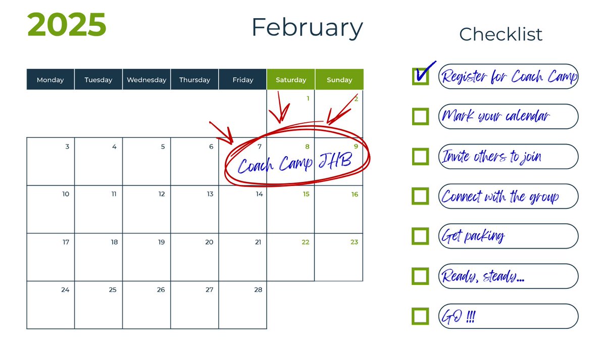 📢Calling all Agile Coaches in the JHB area... 

Agile Coach Camp is coming your way on 7-9 Feb 2025 and we would love to see you there!

Visit our  webpage on bit.ly/ACCZA for all the details and to book your spot early.