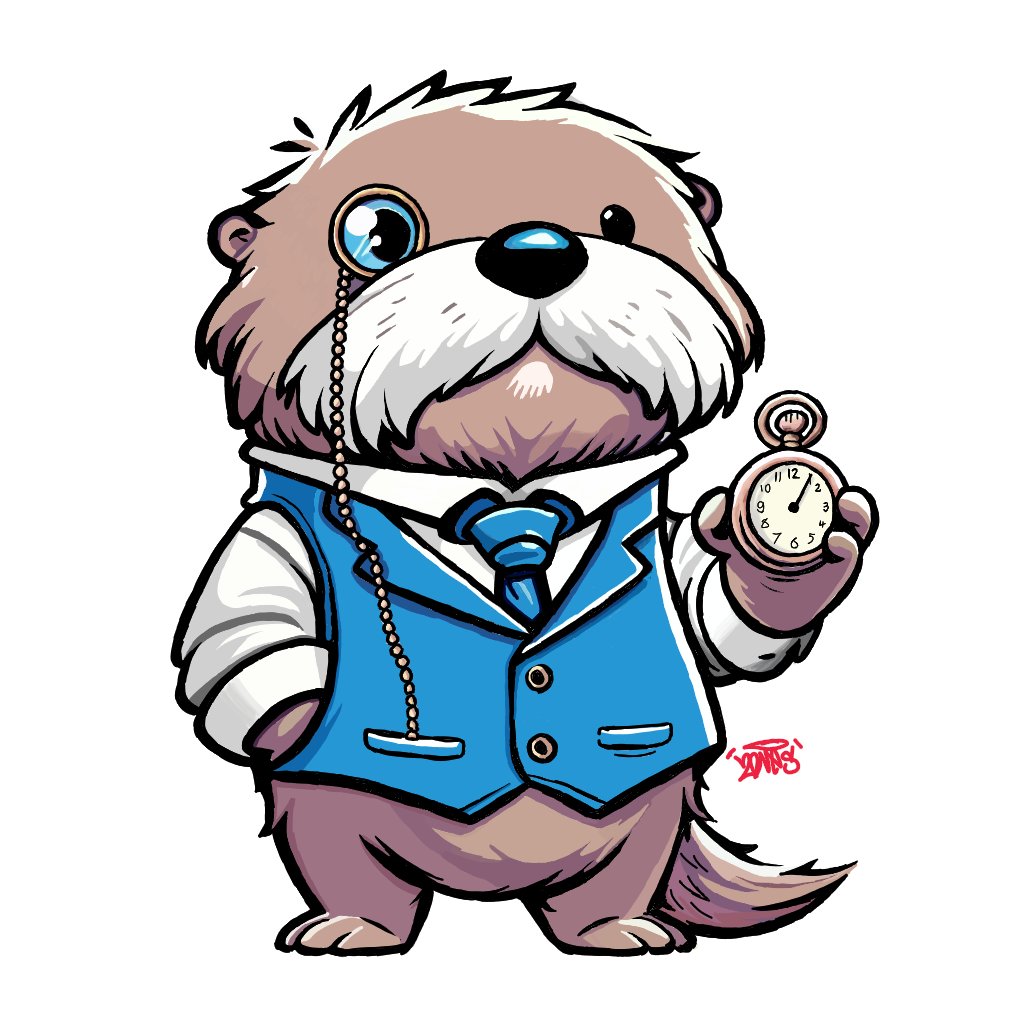 Meet Oscar the Otter!!! He is Otterly Busy with Business at the moment! 🦦

#digitalart
#art
#otter
#seaotter
#OC