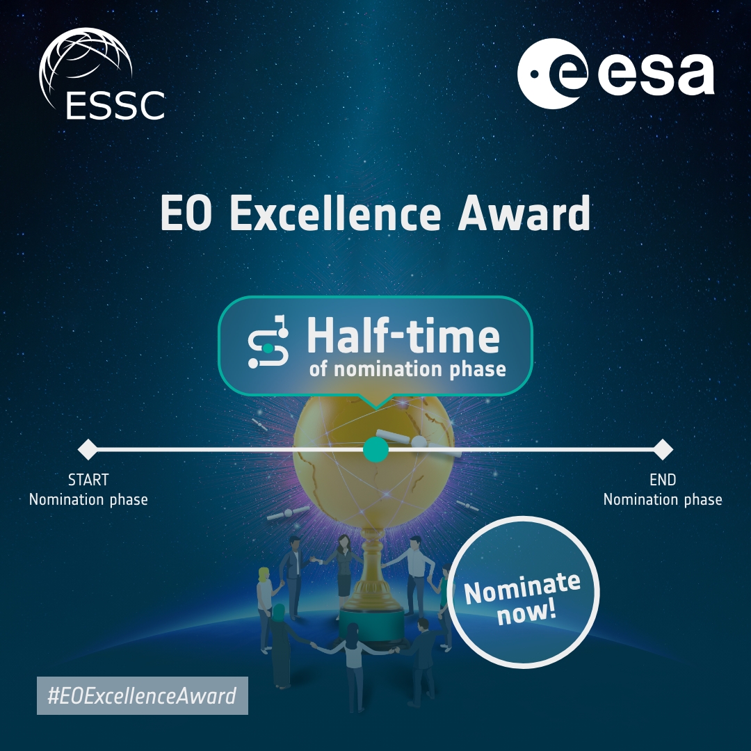 AZO space.i (@azo_space) on Twitter photo We are halfway through the nomination phase!
Nominate your #EO colleagues who have made innovative contributions to #EarthObservation. They deserve recognition!
Nominate now👉eoxcellence.com
#EOExcelleneAward #ESA #EOCommunity #SpaceScience
<a href="/ESA_EO/">ESA Earth Observation</a> <a href="/esa/">European Space Agency</a> <a href="/kryosat/">Mark Drinkwater</a> We are halfway through the nomination phase!
Nominate your #EO colleagues who have made innovative contributions to #EarthObservation. They deserve recognition!
Nominate now👉eoxcellence.com
#EOExcelleneAward #ESA #EOCommunity #SpaceScience
<a href="/ESA_EO/">ESA Earth Observation</a> <a href="/esa/">European Space Agency</a> <a href="/kryosat/">Mark Drinkwater</a>