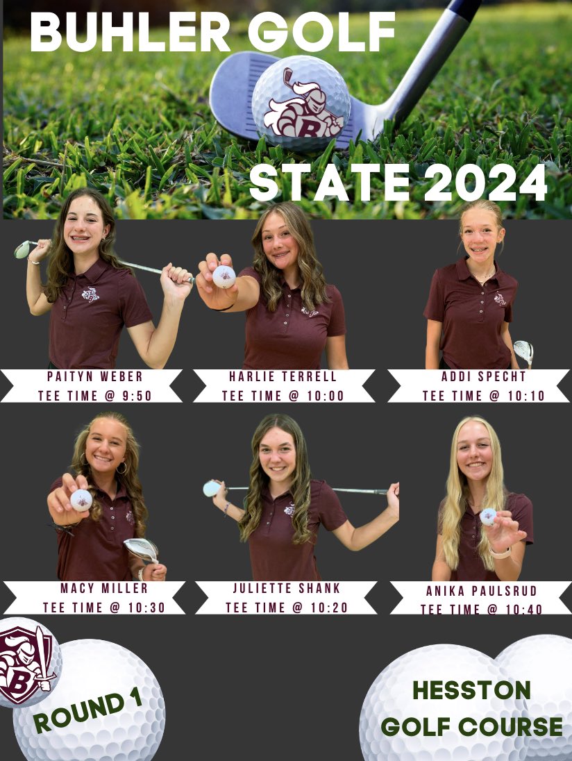 Buhler golf competing for a state championship.