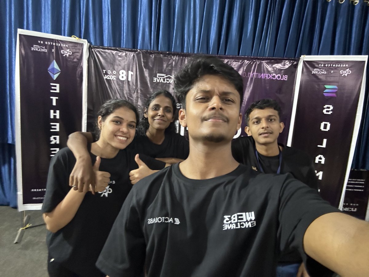 PrakashDelwin's tweet photo. [13/13] Here’s the team behind BLOCKFINITY1.0! 

We’re excited for what’s next! Stay tuned for more events from Web3Enclave. 🚀 

@w3_eby
@web3enclave

#Blockfinity
#Web3Enclave
#Web3 
#Blockchain https://t.co/cBvFdl6dzu