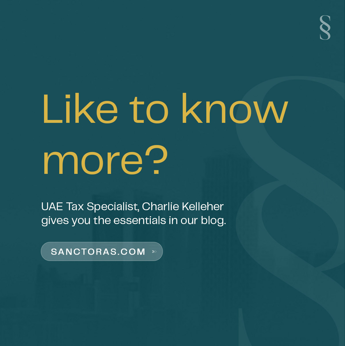 sanctoras's tweet photo. If you’d like to know more about UAE Corporate Tax, Sanctoras UAE Tax Specialist, Charlie Kelleher recently broke down the essentials to know when it comes to UAE Corporate Tax:

https://t.co/LJeNPelEmo https://t.co/Ssx3Xc5o4L