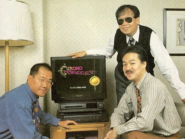 Kosowsky_'s tweet photo. Na tym zdjęciu jest wszystko.

Akira Toriyama, Hironobu Sakaguchi i Yuji Horii przed swoim dziełem. https://t.co/I32XyUcPmF