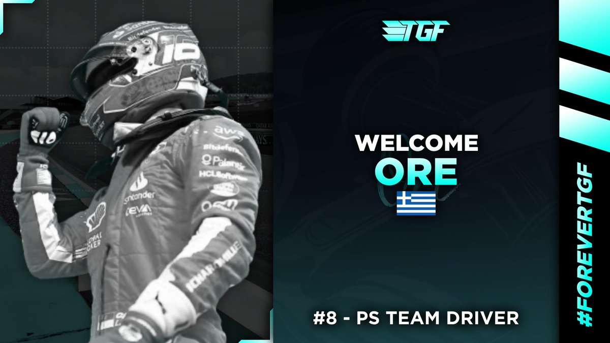 ✍️ SIGNING - <a href="/L1belouss/">Ορεστη Κανα</a> 

The up and coming Greek driver has joined our PS team! 🇬🇷

Ore has shown his potential in Greek leagues and was brought to us by his friend and teammate Spyros, with the aim to develop into a rising star ✨

Welcome Ore!

#ForeverTGF 🩵