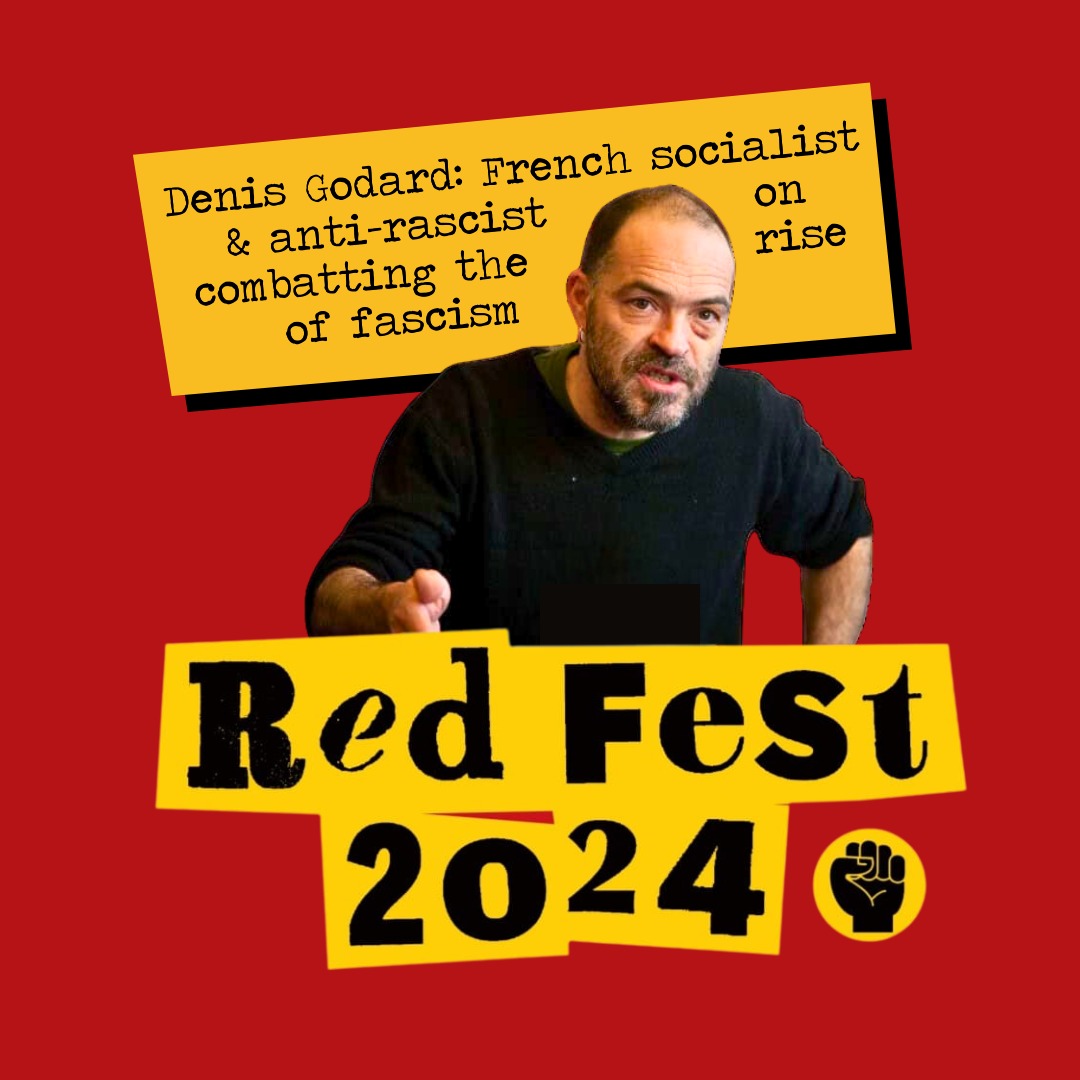 MarxismScot's tweet photo. 📣With the far-right threat on the rise, French socialist & anti-fascist Denis Godard joins #RedFest
He'll speak at a Saturday rally on the lessons of fighting the fascist Rassemblement National in France
🎟Timetable & tickets: https://t.co/i549GXkOXb
🗓8-10 Nov
📍QMU, Glasgow https://t.co/FY06xuvPEt