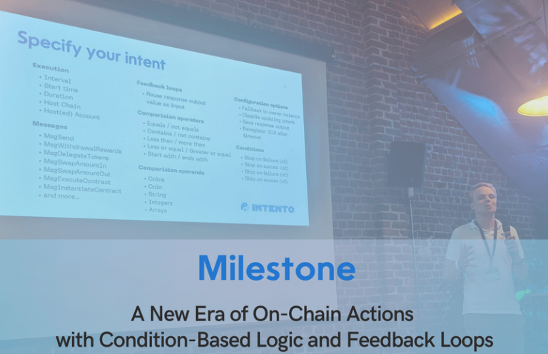 🌟 Big milestone at Intento! 

We’re excited to share an update on Intento, the first action processing system enabling secure, self-custodial and scalable intent-centric automation across any blockchain using IBC.