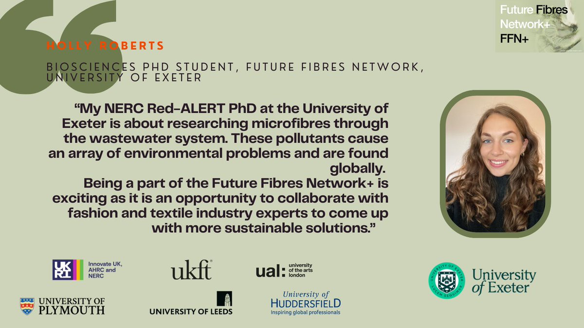 👋 Welcome to the <a href="/UniofExeter/">University of Exeter</a>  of Exeter Future Fibres Network team, Holly Roberts!