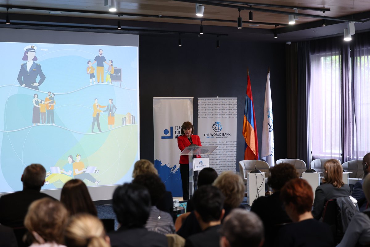 On October 18, the World Bank Armenia Office and Teach For Armenia hosted the “Equity in Focus: Armenia Gender Assessment” event. Zina Ghukasyan, our Managing Director of Programs, was among the featured speakers, sharing insights on actionable solutions.