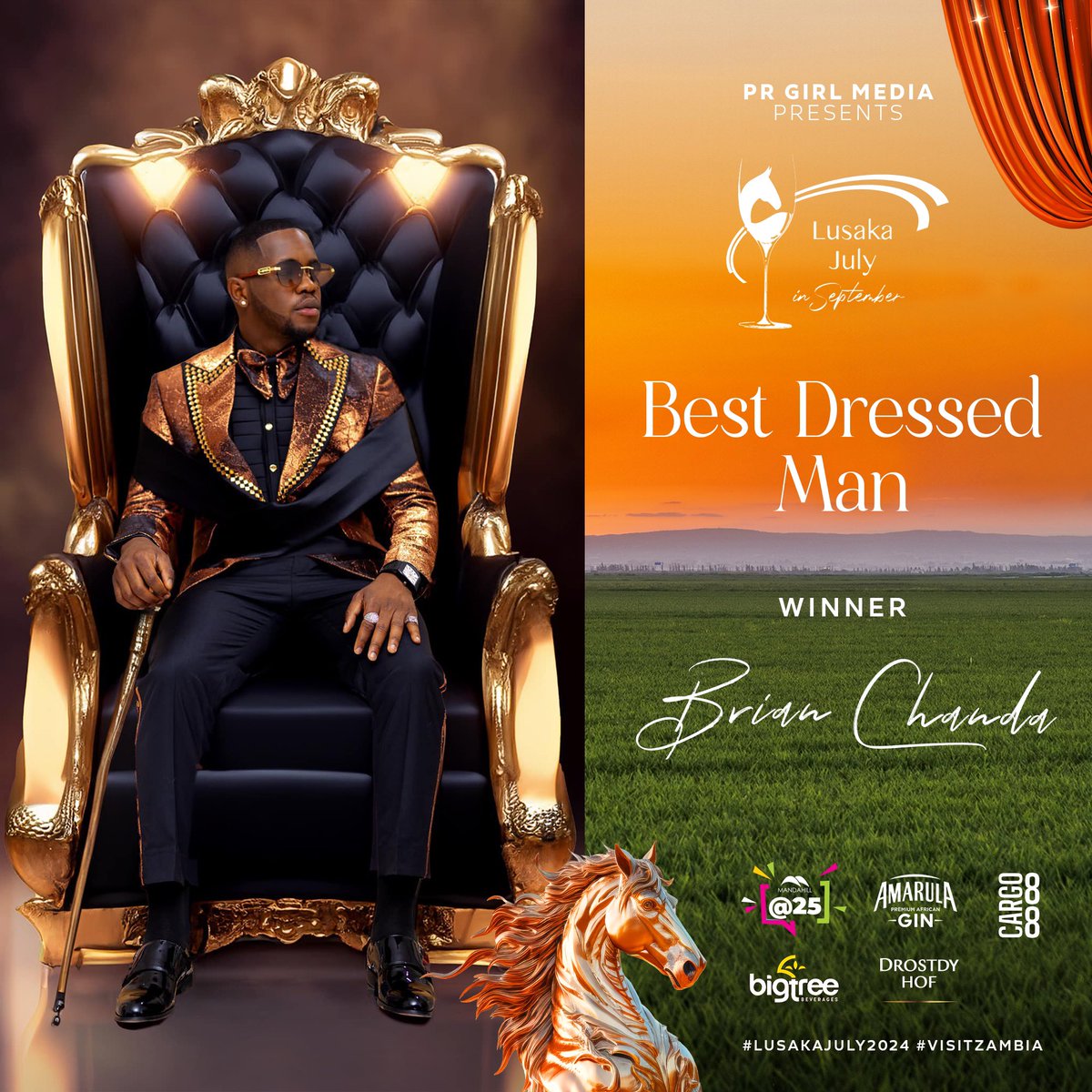 PRGirlMedia's tweet photo. LUSAKA JULY 2024: STARS IN THE LAND OF COPPER! β¨π§‘π₯ππΎπ
Thank you all for your votes for best dressed man and woman at the 9th edition of Lusaka July in September, the results are finally in! π₯
Congratulations to Lonah and Brian! ππΎ
#LusakaJuly2024 #StarsInCopper https://t.co/WgFtGeW2HK
