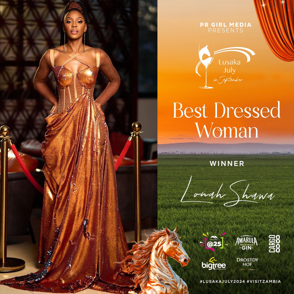 PRGirlMedia's tweet photo. LUSAKA JULY 2024: STARS IN THE LAND OF COPPER! β¨π§‘π₯ππΎπ
Thank you all for your votes for best dressed man and woman at the 9th edition of Lusaka July in September, the results are finally in! π₯
Congratulations to Lonah and Brian! ππΎ
#LusakaJuly2024 #StarsInCopper https://t.co/WgFtGeW2HK