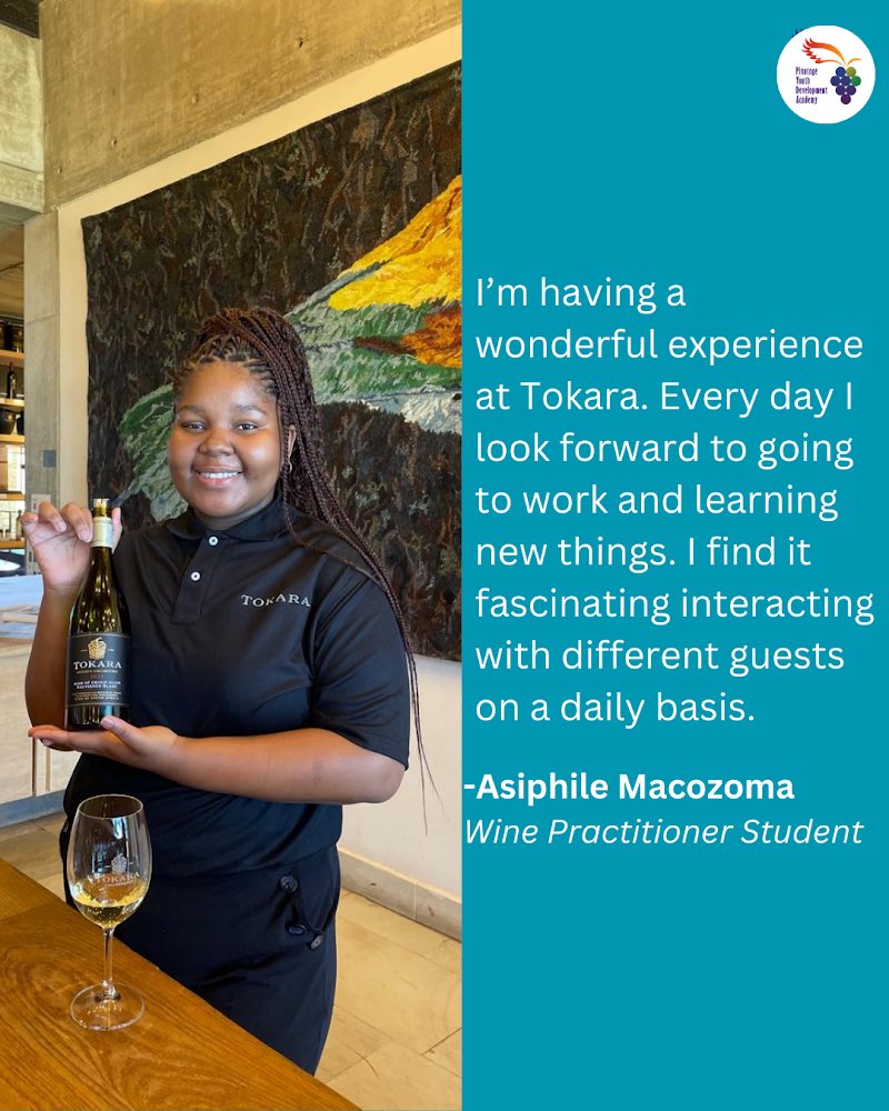 PYDA (@pydacademy) on Twitter photo Wine practitioner student, Asiphile Macozoma, shares with us her excitement for work since starting her work-placement <a href="/TokaraWine/">Tokara Wine & Olive Farm</a> ☀️ Wine practitioner student, Asiphile Macozoma, shares with us her excitement for work since starting her work-placement <a href="/TokaraWine/">Tokara Wine & Olive Farm</a> ☀️