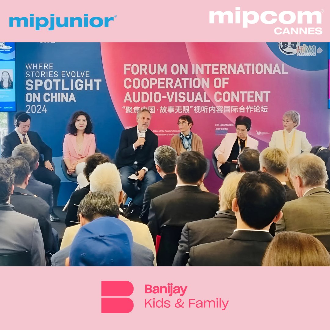 Today at #MIPCOM, Benoît Di Sabatino, CEO of Banijay Kids &amp; Family, participated in the Where Stories Evolve: Spotlight on China panel, where they covered China-France co-productions, including Banijay Kids' co-production Shasha &amp; Milo.

#ZodiakKidsandFamilyFrance #WeAreBanijay