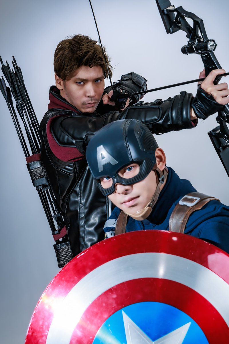 tyoro_ai25's tweet photo. 【cosplay / 4K】MARVEL / MCU

Avengers …assemble ‼︎

Captain America:@tyoro_ai25 
Hawkeye:@capfan87 
Photo: @kurukuru_photo 

#プレミアポート
#プレポ
#Tyorocos https://t.co/OZZslNtosK