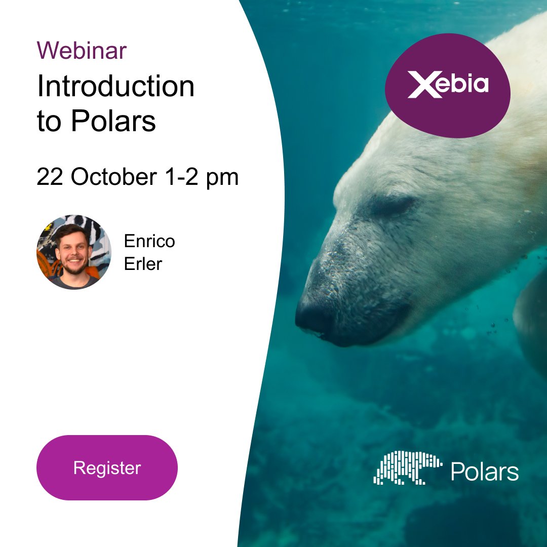 Xebia (@xebia) on Twitter photo If you’re a #Python user familiar with #Pandas #Spark or Dask, this workshop is for you okt.to/oAzM9D!
Discover how <a href="/DataPolars/">polars data</a> can process data at lightning speed with its Rust-based engine.
#xebia #DataProcessing #Polars #DataScience #Rust #DeepLearning If you’re a #Python user familiar with #Pandas #Spark or Dask, this workshop is for you okt.to/oAzM9D!
Discover how <a href="/DataPolars/">polars data</a> can process data at lightning speed with its Rust-based engine.
#xebia #DataProcessing #Polars #DataScience #Rust #DeepLearning