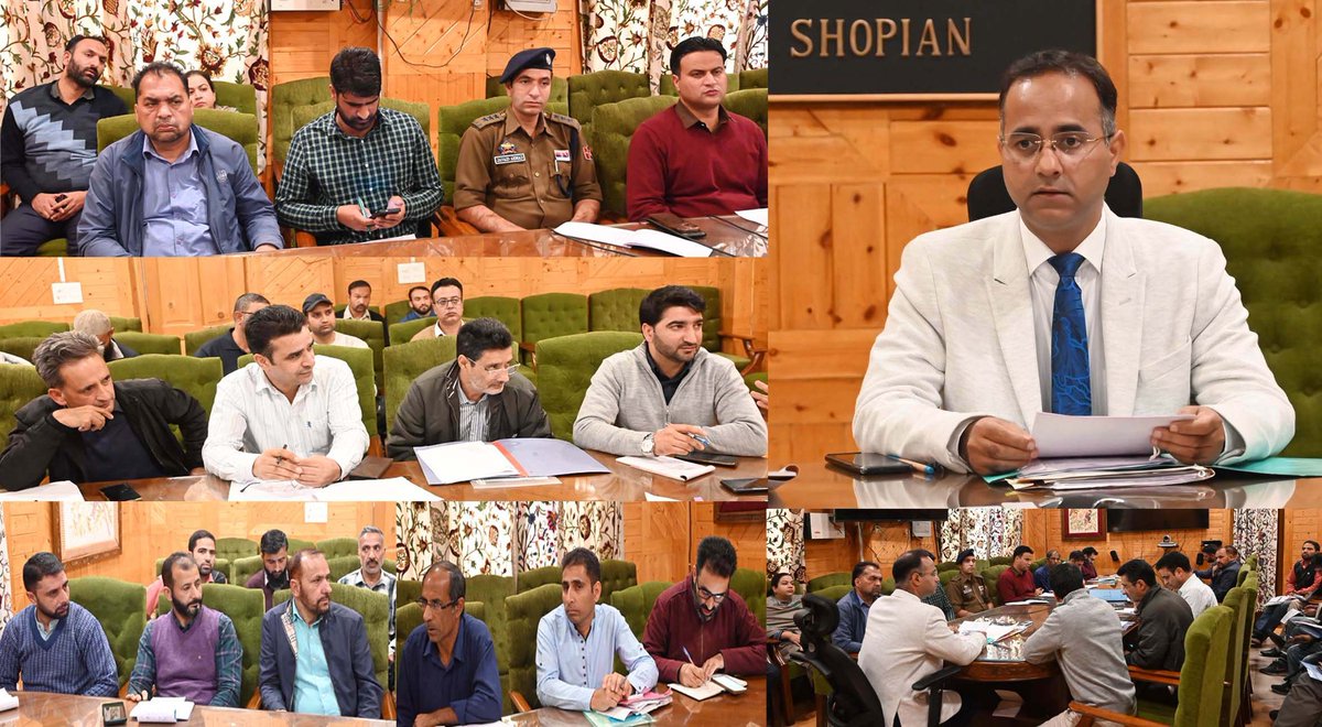 dmshopian's tweet image. DC Shopian @mssd1978 reviews #Winterpreparedness,sought department wise #ActionPlans and their meticulous execution
@OfficeOfLGJandK @ddnewsSrinagar @diprjk
@Informationspn @DivComKash