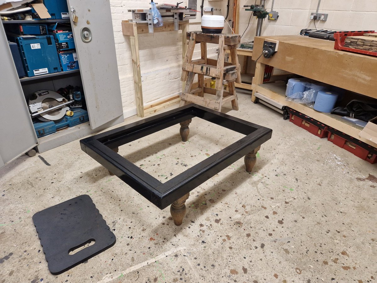 LinxBoatBuilder's tweet image. After completing the repairs last week, I sanded down and applied the first coat of paint on the rope tables today. Black isn't the most exciting colour, but it dies bring them a bit more to life. #Joinery #Boatbuilding #Shipwright #Skills #Hartlepool