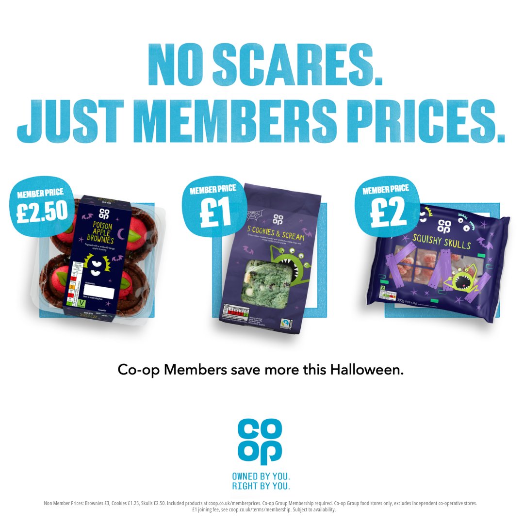 Get trick or treat ready with Member Prices in your local Co-op store 👻