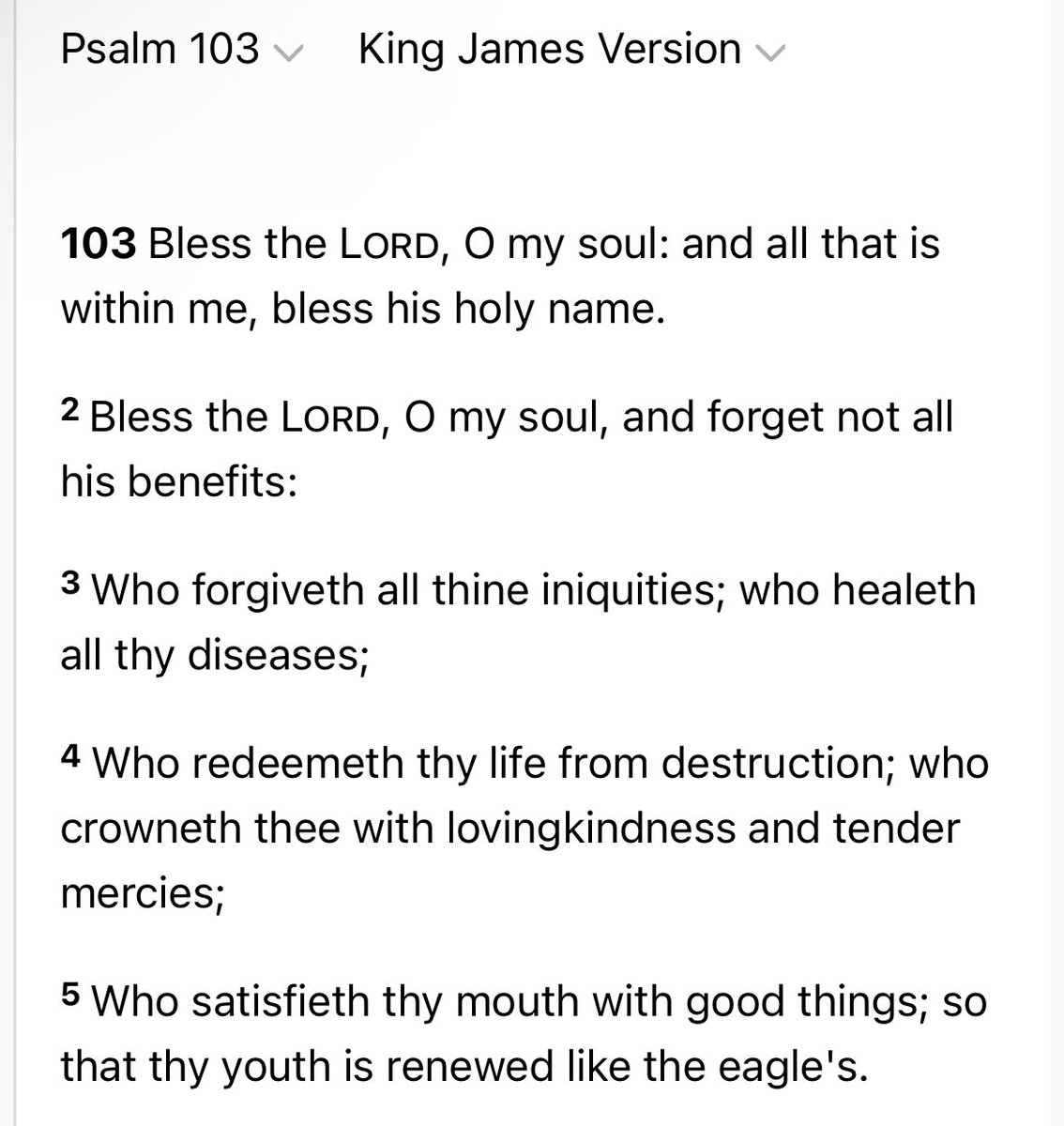 Bless the LORD, O my soul