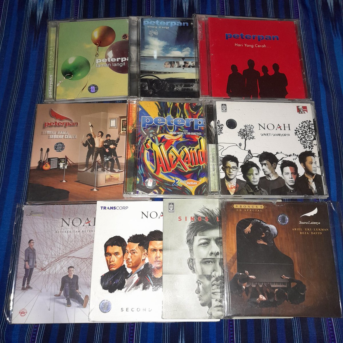 Cd peterpan band aka Noah band
minat boleh DM. thanks!

#cdmusik #cdaudio #cdpeterpan #cdnoah #peterpanband #noahband #kolektorcdmusik