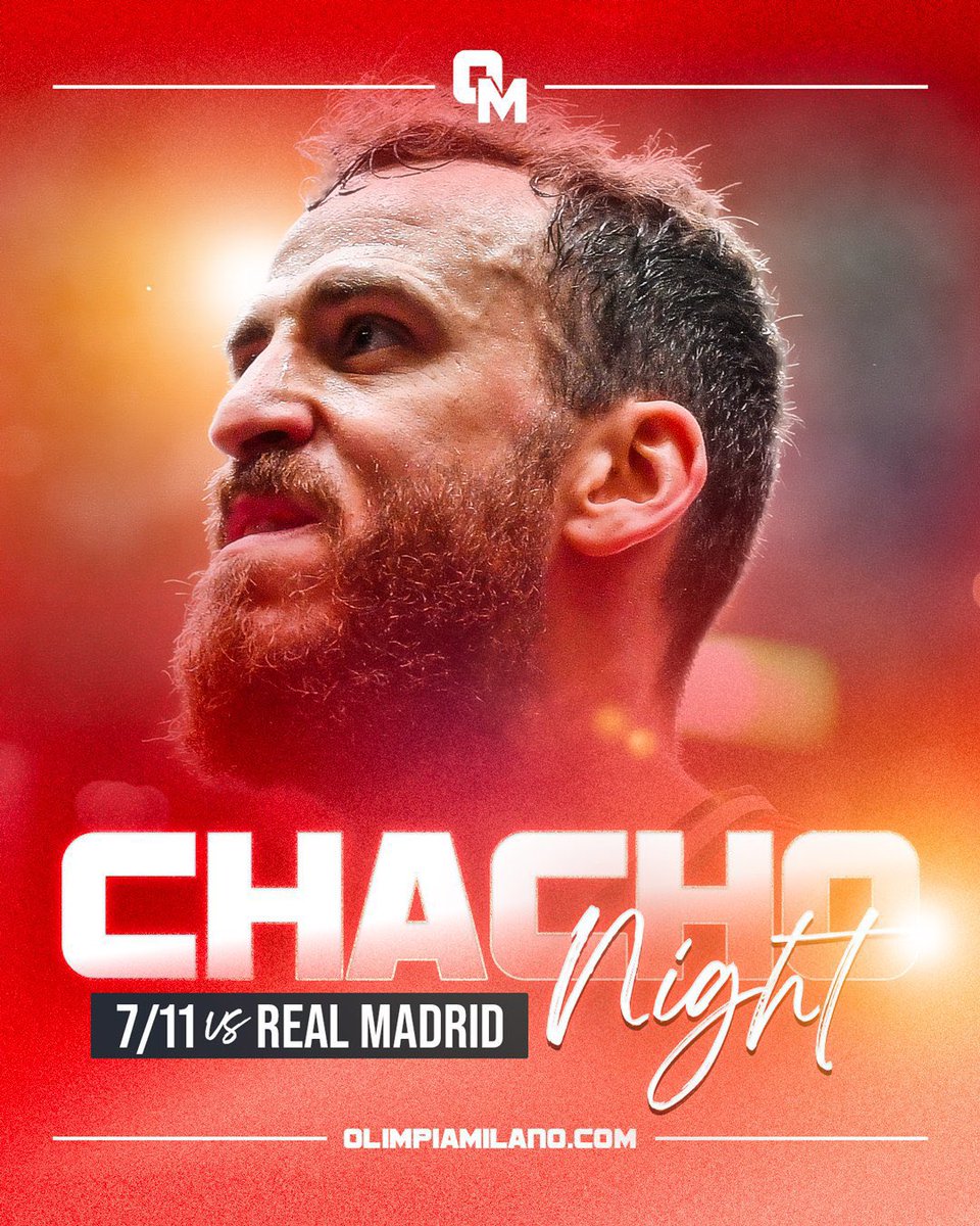 lopezinak's tweet photo. El próximo 7 de Noviembre durante el descanso del partido ante el @RMBaloncesto , @SergioRodriguez será homenajeado por el @OlimpiaMI1936 y será introducido en el salón de la fama del club italiano 
Enhorabuena Chacho https://t.co/5nf2rK0R0h