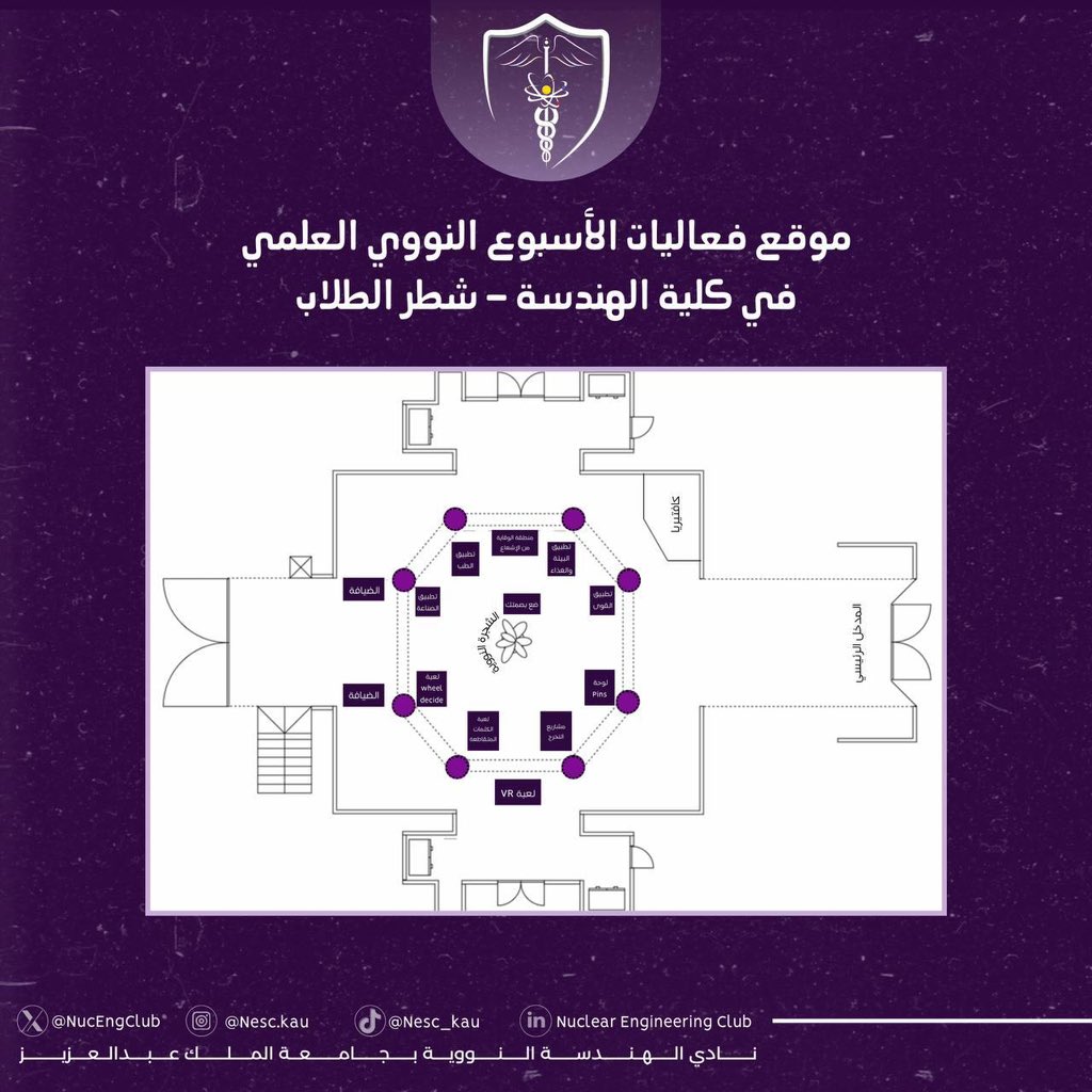 انضموا إلينا ولا تفوتوا المتعة والفائدة في 
#الأسبوع_العلمي_النووي !⚛️🌟
#NuclearScienceWeek 2024! ⚛️🌟
اكتشفوا جدول الفعاليات واستعدوا لتجارب مميزة ومليئة بالمعرفة والابتكار 💡
