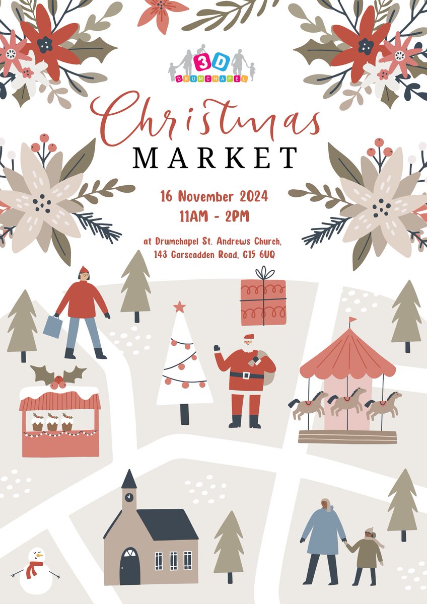It's almost that time of the year! Please join us on Saturday 16th November between 11am and 2pm, for our annual Christmas Market!

We are now taking bookings for tables, so please get in touch quickly as these are guaranteed to book fast!