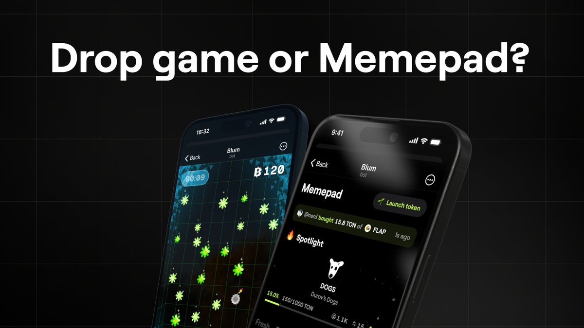 🚨 We’ve noticed some of you are mixing up Drop game and Memepad – no worries, we’ve got you covered!

🎮 Drop Game: Collect Blum Points, avoid Bombs, and use Freeze to keep the clock ticking.

Plus, you might even catch real coins sometimes – like this week

💡 Memepad: This
