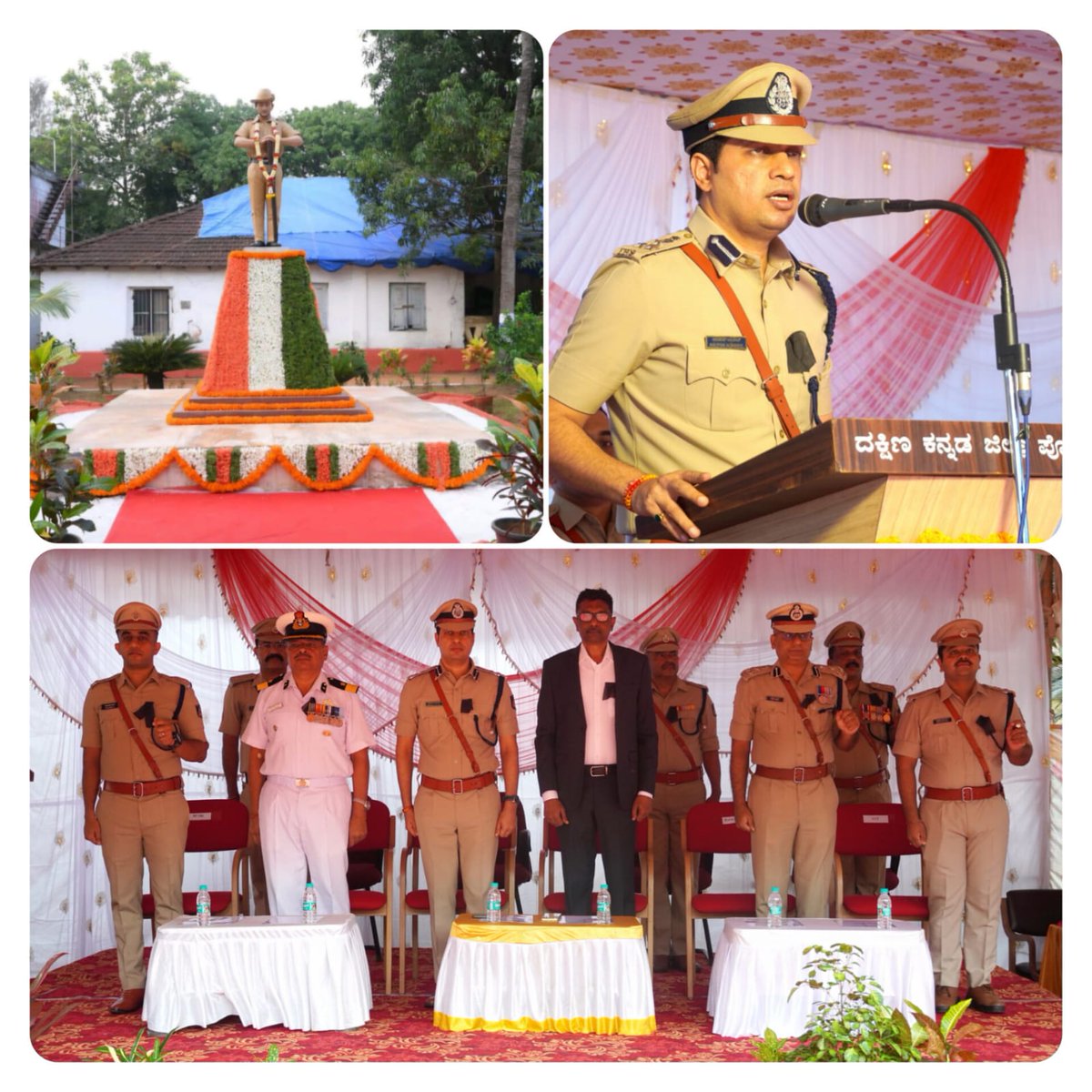 On Police Commemoration Day, we remember the courageous men and women in uniform who have dedicated their lives to protect our country. This year 213 Police men laid their lives on the altar of the duty. <a href="/DrParameshwara/">Dr. G Parameshwara</a>
<a href="/DgpKarnataka/">DGP KARNATAKA</a>