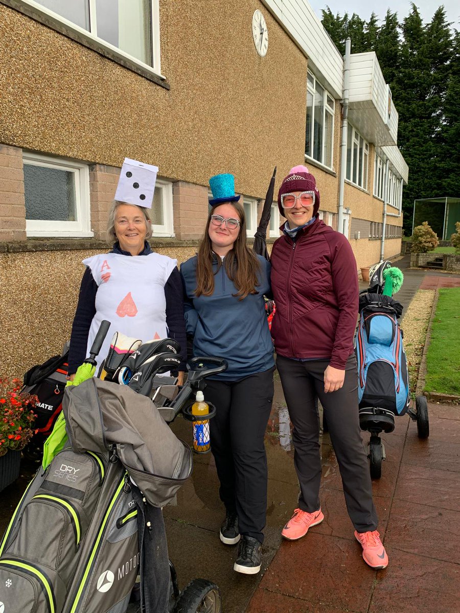 Lady Captain's Day 6 Holes of Las Vegas Scramble before fun and games in the Club House.
Great costumes and a great day was had by all.
A big thank you goes to our Lady Captain Lynne Thomson who for the past 2 years has succeeded in growing the Ladies section. No mean task.
#Golf