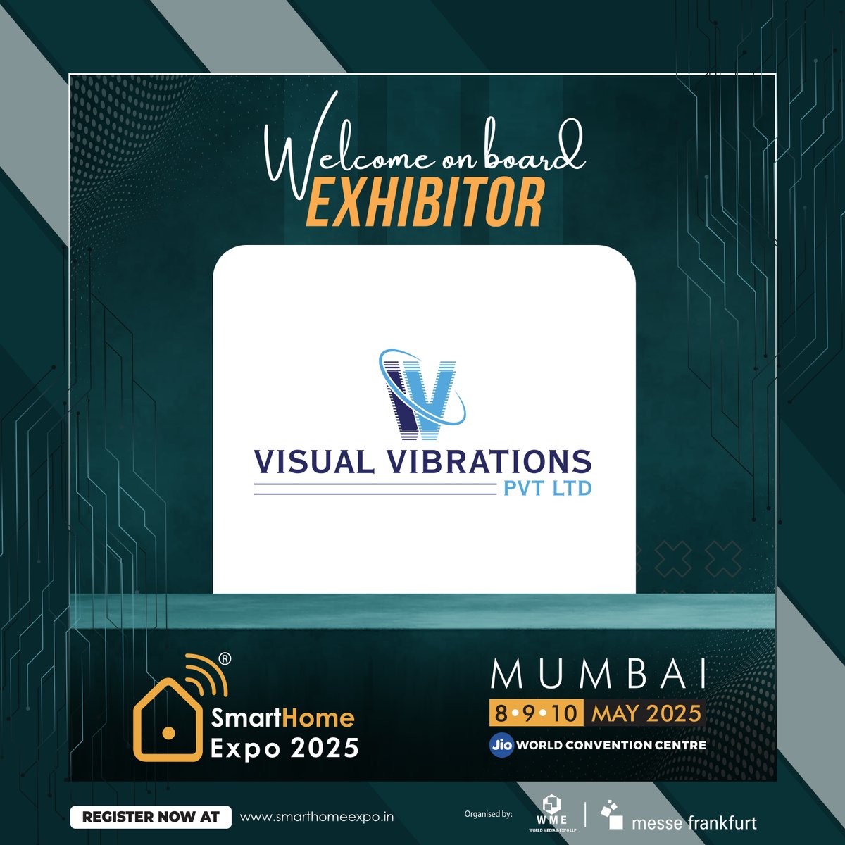 expo_smart's tweet image. We’re excited to have Visual Vibrations showcasing their top-tier audio solutions at #SmartHomeExpo2025

Dive into the world of high-end home cinema  from May 8-10, 2025, at the Jio World Convention Centre, Mumbai.

Register now: 2ly.link/209u7

#AVSolution