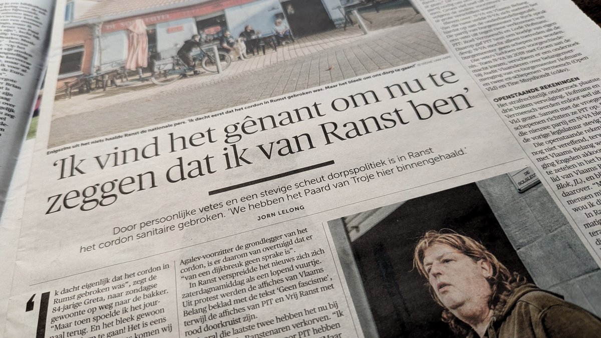 fthevissen's tweet image. Maar nog altijd beter van Ranst dan Marc. 🙃 #demorgen #Ranst