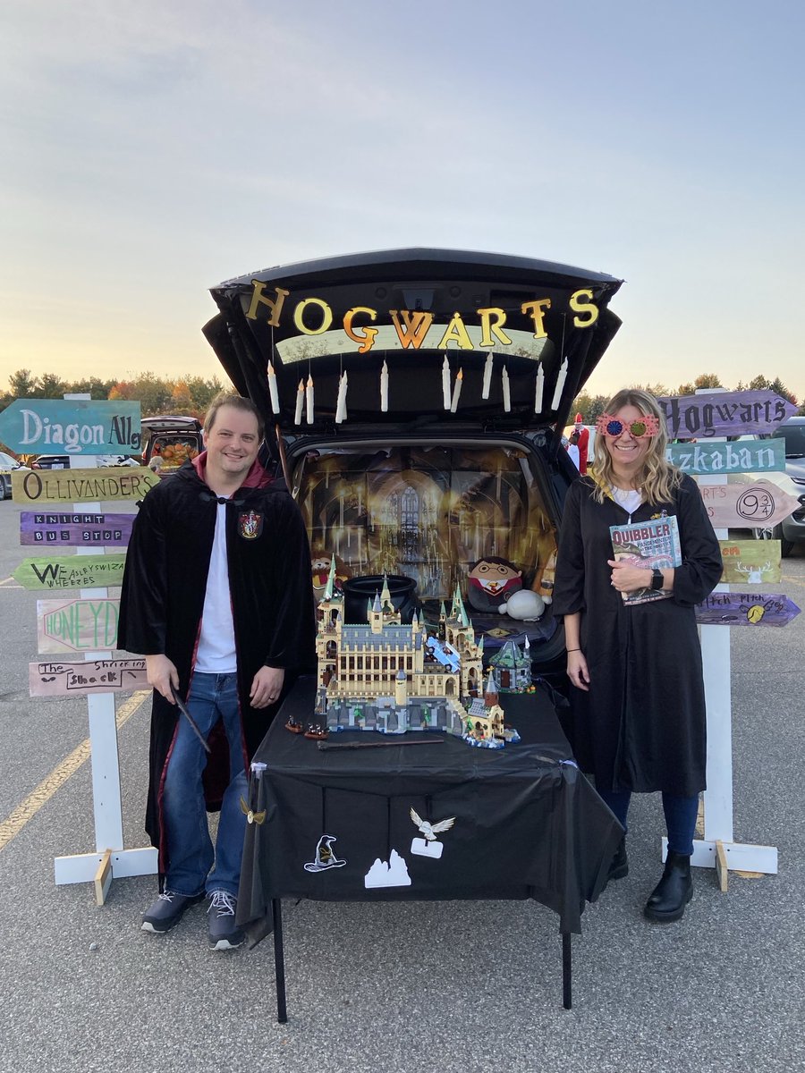A beautiful Friday night for our first ever PTA Trunk-or-Treat event. Thank you to our families for their amazing creativity and trunk decorating skills! 💙🤍💙 #RCSPride