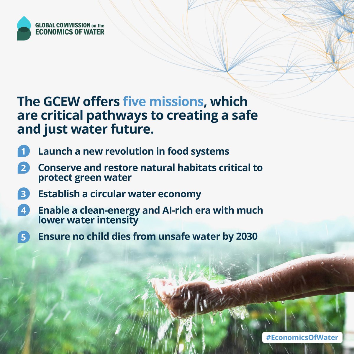 Mariana Mazzucato (@mazzucatom) on Twitter photo The Global Commission on the Economics of Water <a href="/watercommongood/">Global Commission on the Economics of Water</a> final report calls for 5 critical mission areas to address the water crisis. Underpinned by a new economics of the common good, we must begin with the outcomes we want to achieve & design our economies to deliver on The Global Commission on the Economics of Water <a href="/watercommongood/">Global Commission on the Economics of Water</a> final report calls for 5 critical mission areas to address the water crisis. Underpinned by a new economics of the common good, we must begin with the outcomes we want to achieve & design our economies to deliver on