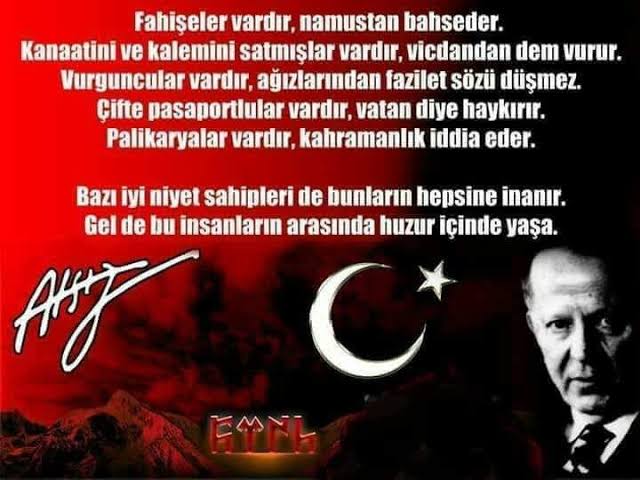 Geçmişten bugünü özetlemek bu olsa gerek. Atsız...
