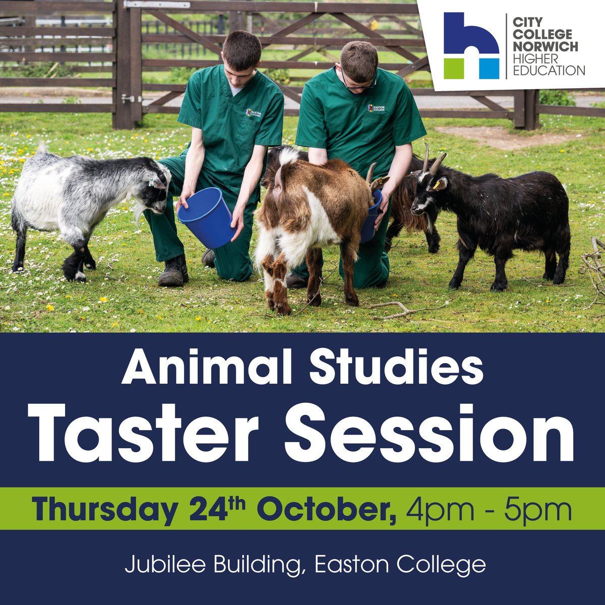 Are you considering studying a degree in Wildlife and Conservation, Animal Science or Zoology? Our taster session, on Wednesday 23rd October,  is a great opportunity to find out more about our Animal Studies courses! 🦙🐐

Book your place: ow.ly/o2ti50TPws5