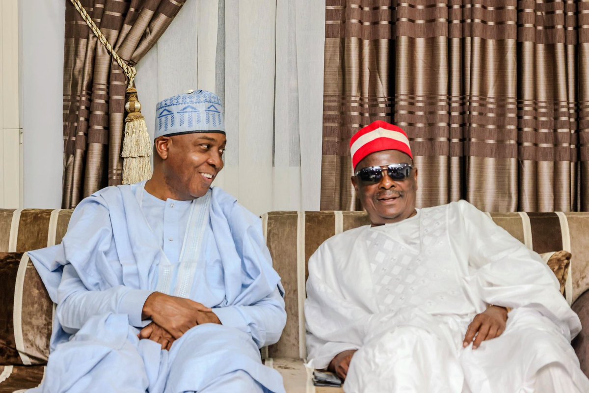 bukolasaraki's tweet photo. My dear friend and brother, the former Governor of Kano State and the leader of the Kwankasiyya movement, Senator Rabi’u Musa Kwankwaso, @KwankwasoRM, has always been both an astute politician and a great administrator.

Today, as he celebrates his birthday, I join his family, friends and supporters to wish him a happy birthday, and pray that Almighty Allah (SWT) continues to grant him great health, wisdom and long life!