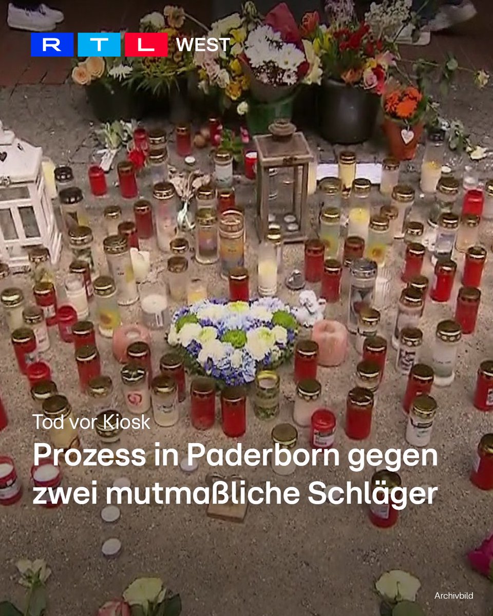 RTLWEST's tweet photo. Im Mai ist ein 30-Jähriger nach einer Faust- und Tritt-Attacke in der #Paderborner Innenstadt vor einem #Kiosk verstorben. Heute startet der #Prozess gegen die zwei mutmaßlichen #Schläger. Vorgeworfen wird ihnen aber nicht Totschlag. Angeklagt ist ein 18-jähriger Tunesier wegen Körperverletzung. Ein 16-jähriger Marokkaner wegen versuchten Totschlags. Denn bei dem Opfer war ein unentdecktes Aneurysma geplatzt. Das Mann starb an einer Hirnblutung. Wie die ausgelöst wurde, ist rechtsmedizinisch nicht mehr festzustellen. Das #Urteil könnte Mitte Januar fallen.