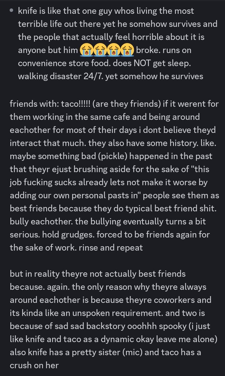 vamsart_'s tweet photo. My friend made some infos for them so here's a little thread! ๐งต
#ii #inanimatinsanity #iicafeau #inanimateinsanitycafeau #knifecaseii #tacomic #knifeii #suitcaseii #tacoii #micii
1/3 https://t.co/bCxNxYlS2V