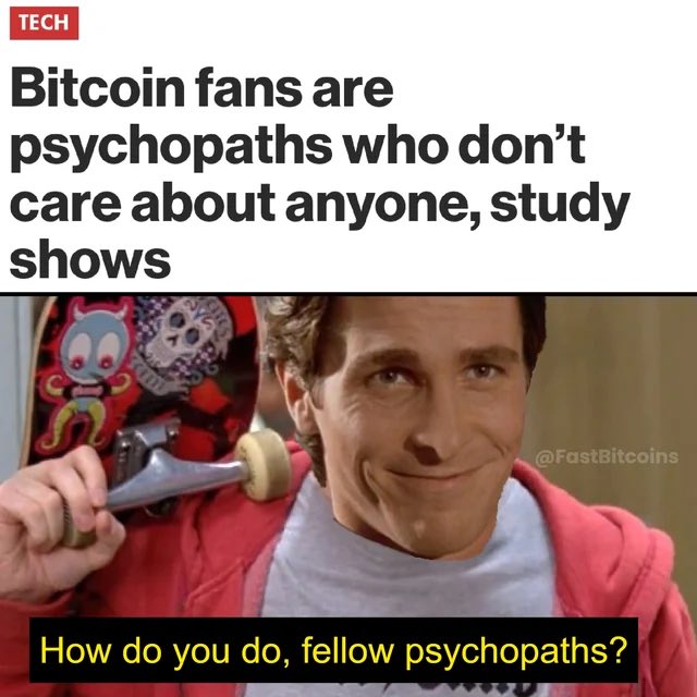 CarlBMenger's tweet photo. GM fellow psychopaths. #Bitcoin https://t.co/18vrckMrKe